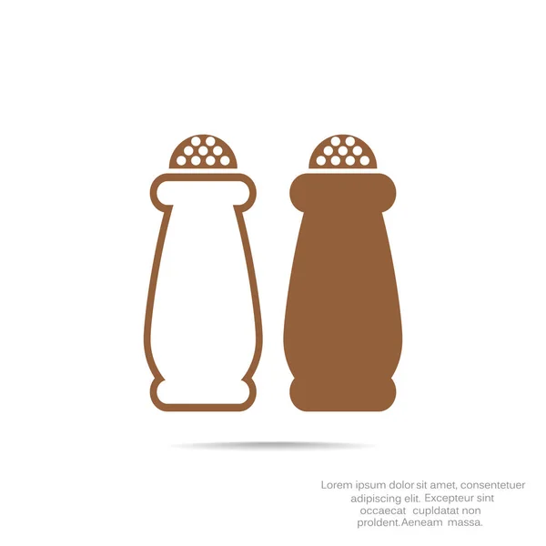 Salt och peppar shakers ikonen — Stock vektor