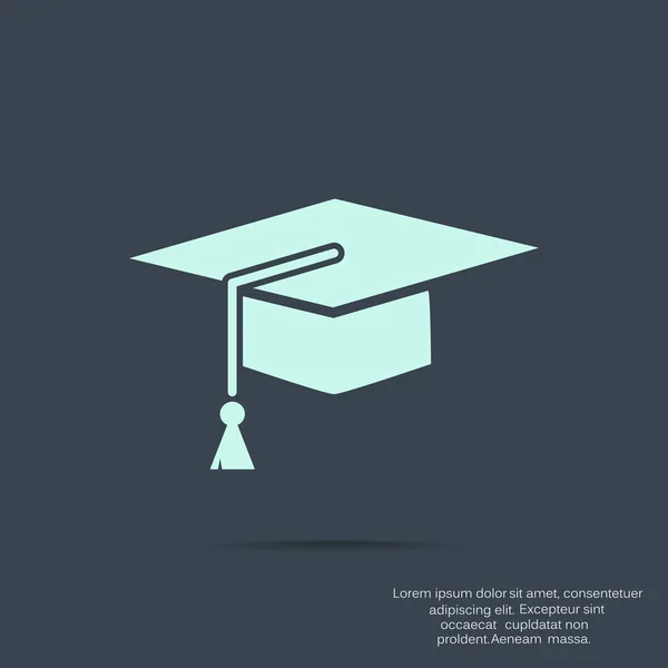 Icono de sombrero de graduación — Archivo Imágenes Vectoriales