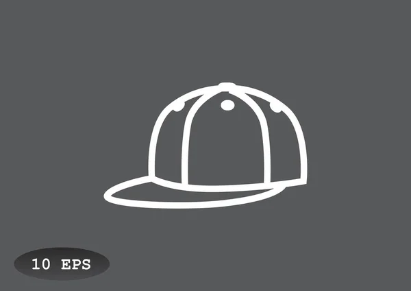 SnapBack cap eenvoudige pictogram — Stockvector