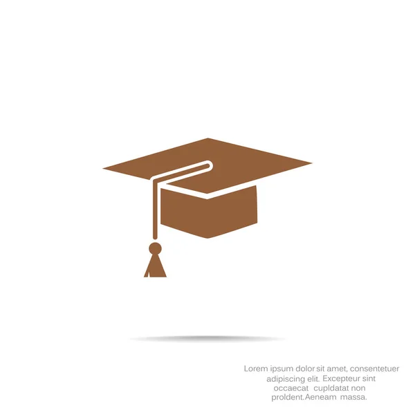 Icono de sombrero de graduación — Archivo Imágenes Vectoriales