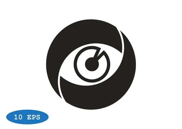 Lens eye web icon — Stock Vector