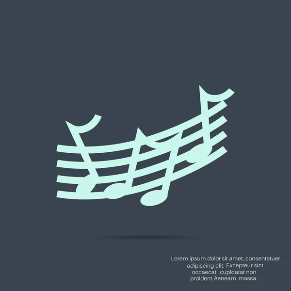 Música icono web — Vector de stock