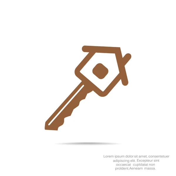 Klíč od domu ikony — Stockový vektor