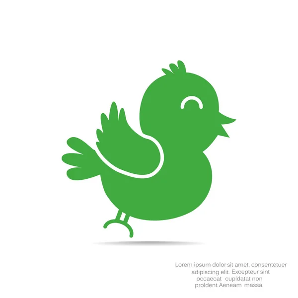 Bird flat icon — Stock Vector