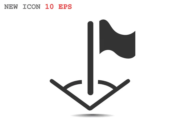 Het pictogram van de vlag van hoek — Stockvector