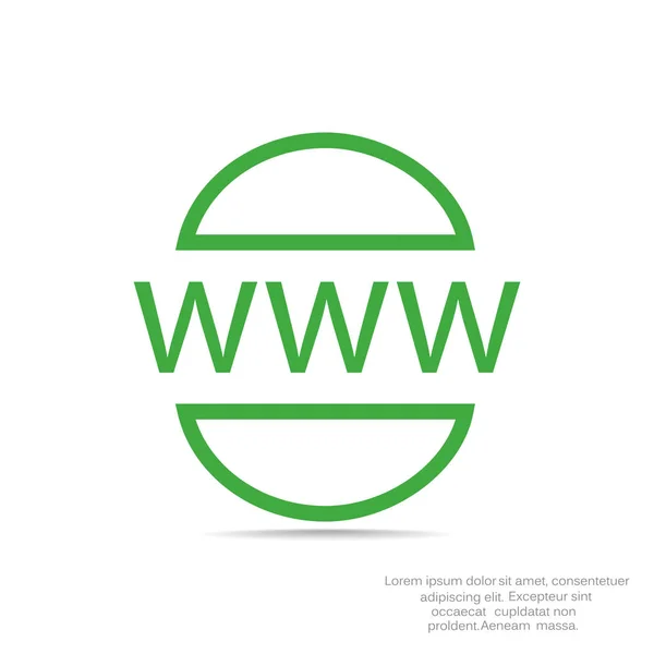 Www web pictogram — Stockvector