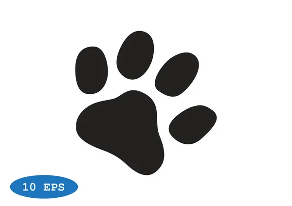 Hond paw track eenvoudige pictogram — Stockvector