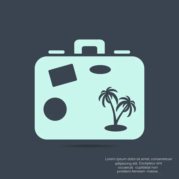 Valise icône simple — Image vectorielle
