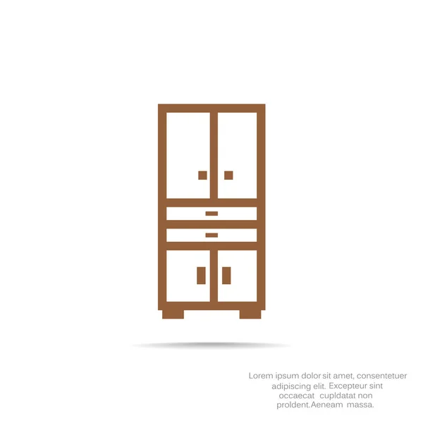 Символ платяного шкафа — стоковый вектор