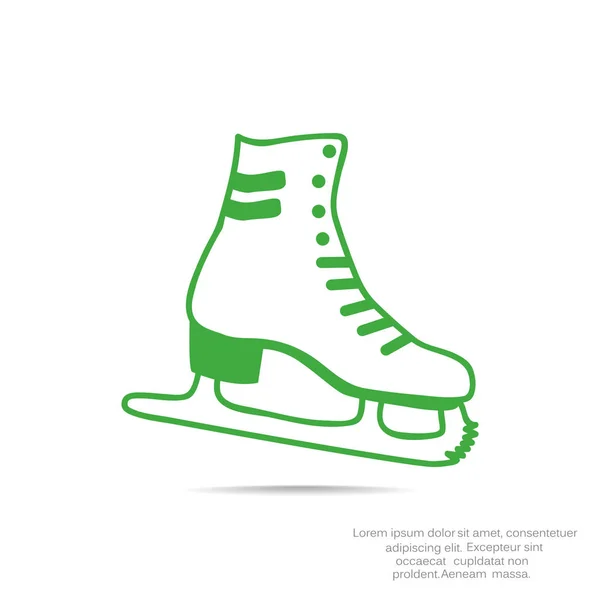 Ikona webové Skate boty — Stockový vektor