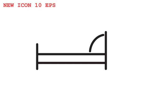 Eenvoudige bed pictogram — Stockvector