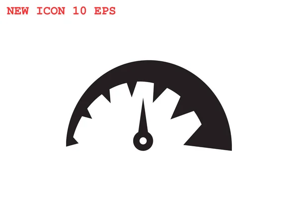 Eenvoudige snelheidsmeter web pictogram — Stockvector