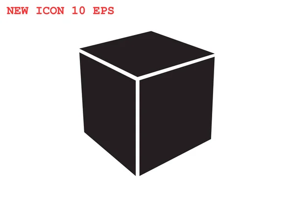 Icône web simple cube — Image vectorielle