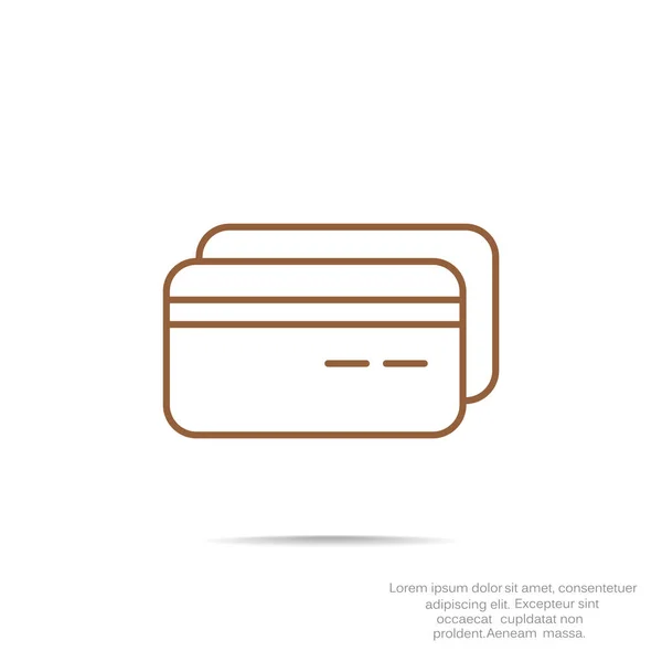 Tarjetas de plástico icono web simple — Archivo Imágenes Vectoriales