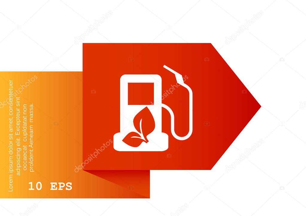 Eco petrol station icon