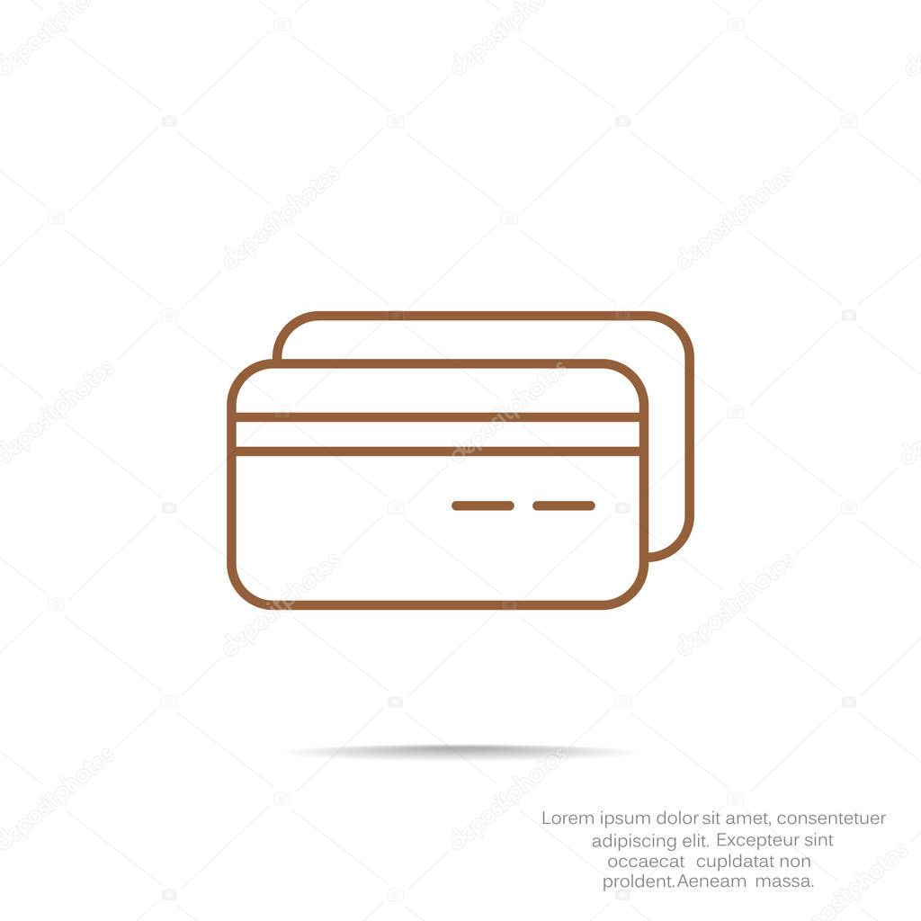 Plastic cards simple web icon