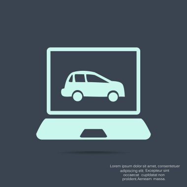 Dizüstü ekran araba ile