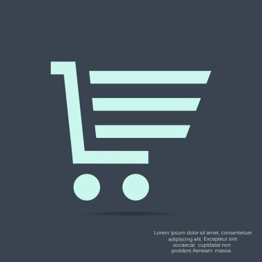 alışveriş sepeti basit simgesi