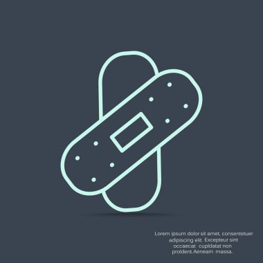 Bandaj sıva basit web simgesi