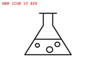 Kimyasal şişesi basit web simgesi