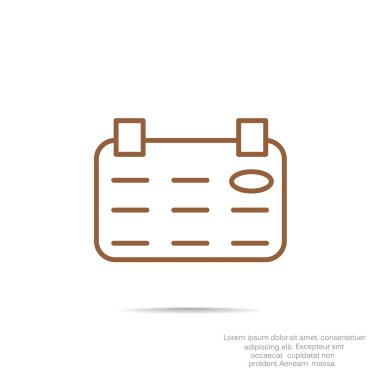 Takvim basit web simgesi yaprak