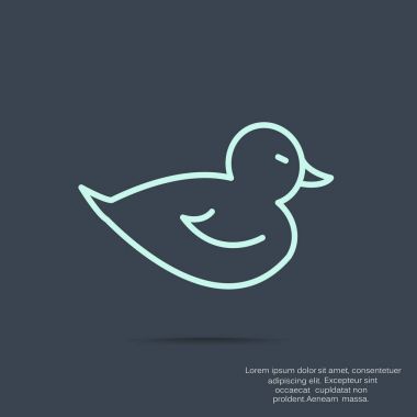 Basit oyuncak ördek simgesi