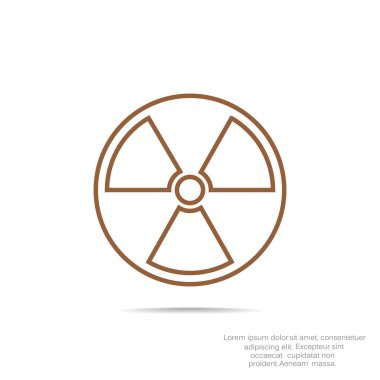 Bir radyasyon işaret basit simgesi