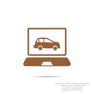 Dizüstü ekran araba ile