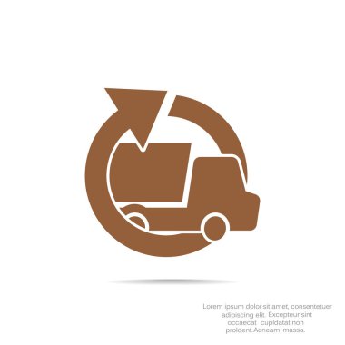 Nakliye ve teslimat web simgesi