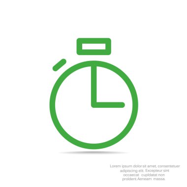 Stopwatch Düz Simgesi