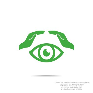 İnsan göz ve ellerini web simgesi