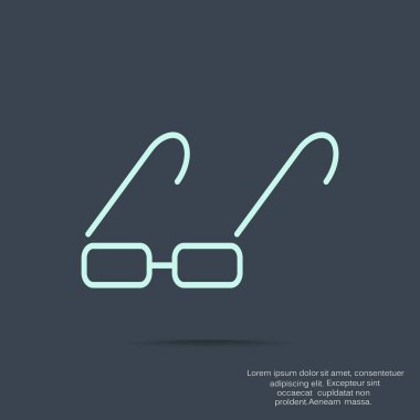 gözlük basit simgesi