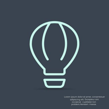 hava balonu basit simgesi