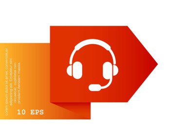 Kulaklýklý mikrofon seti web simgesi