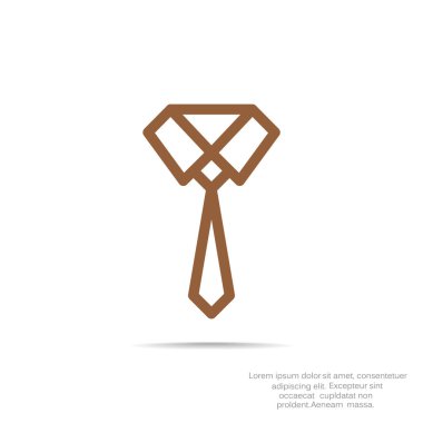 Düğümlü kravat basit web simgesi