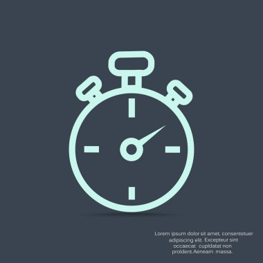 Stopwatch Düz Simgesi