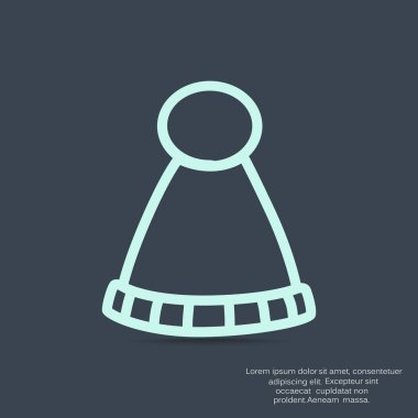 Kış şapka web simgesi
