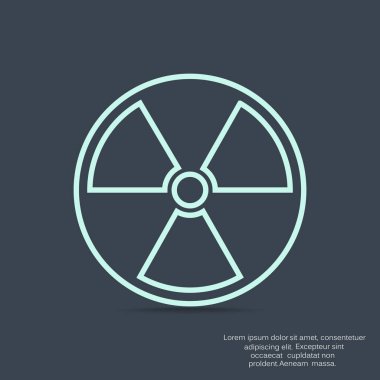 Bir radyasyon işaret basit simgesi