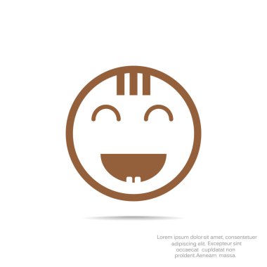 Mutlu bir çocuk yüzü doodle