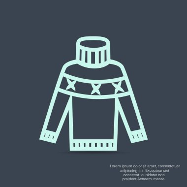 örme kazak basit simgesi