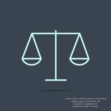 Adalet basit web simgesi ölçekleri