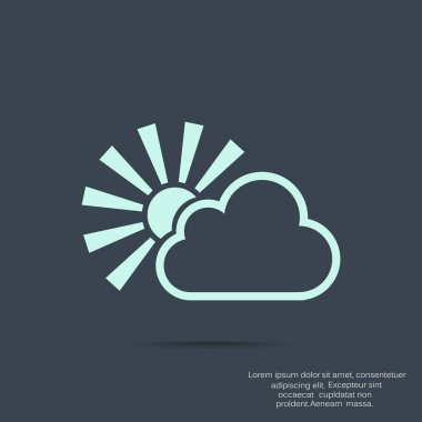 güneş ve bulut simgesi
