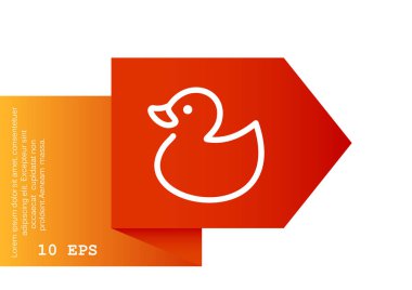 Basit oyuncak ördek simgesi