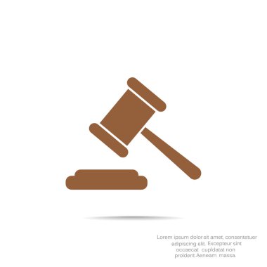 Açık artırma çekiç basit web simgesi