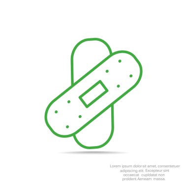 Bandaj sıva basit web simgesi