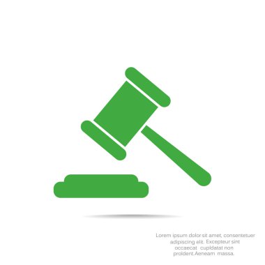 Açık artırma çekiç basit web simgesi