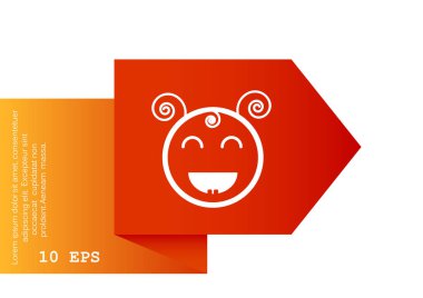 Mutlu bir çocuk yüzü doodle