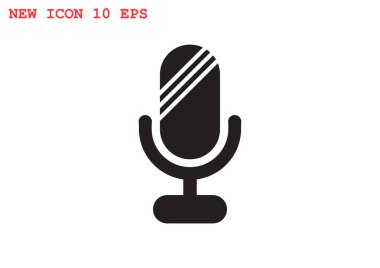 Basit mikrofon web simgesi