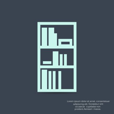 Basit bookshelf simgesi