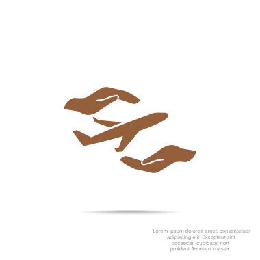 Uçak eller web simgesi